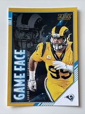 2020 Panini Score Aaron Donald Game Face Insert Gold Parallel Los Angeles Rams