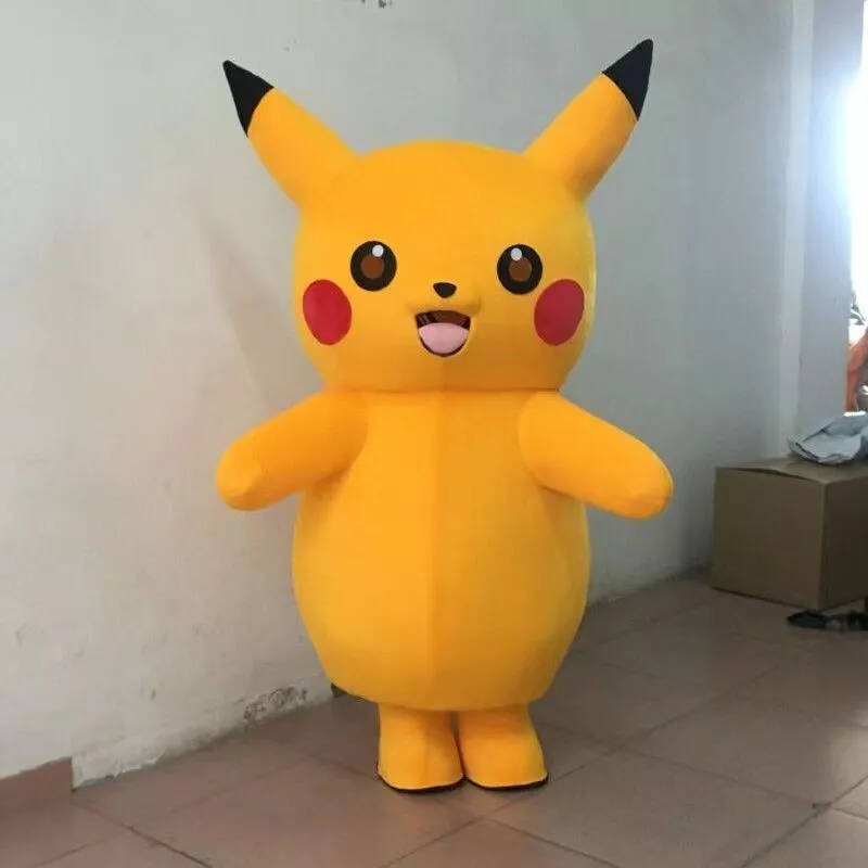 Unisex Mascot Pikachu Inflatable Costume Cosplay Halloween Birthday Funny  Party