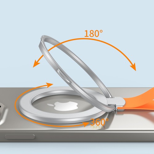 Magnetic Grip with Silicone Loop Mag Safe Phone Stand For iPhone 16 15 14 13 12 - 第 5/13 張圖片