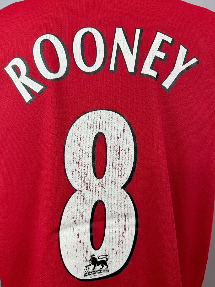 MANCHESTER UNITED 2006 2007 ROONEY HOME SHIRT FOOTBALL
