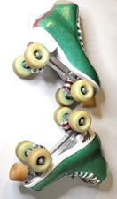 Crazy Skates Glam Roller Skates Dazziling Glitter Teal Size US M 5 - US L 6
