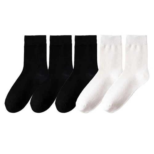 5Pairs Combed Cotton Socks Business Men High Quality Long Casual Mid Tube Socks - Picture 39 of 40