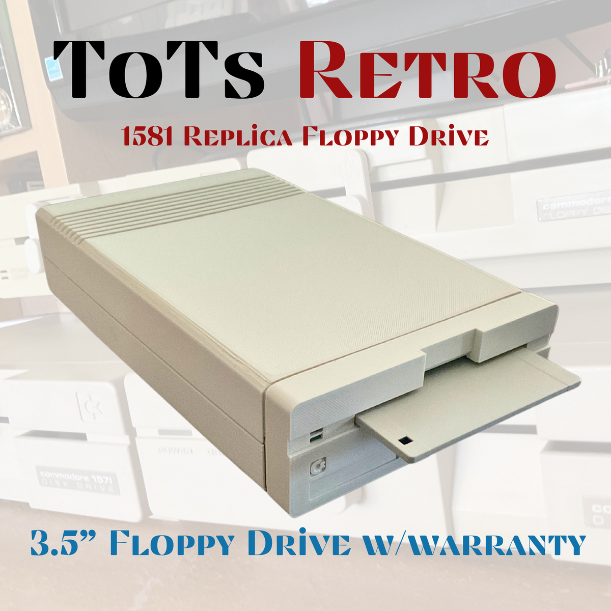 Commodore 1581 Drive Replica 3.5” for Commodore c64 c128 with