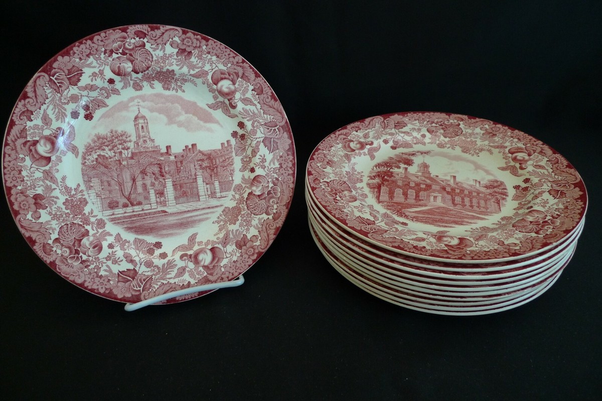 VINTAGE 11PC SET HARVARD UNIVERSITY WEDGWOOD 8
