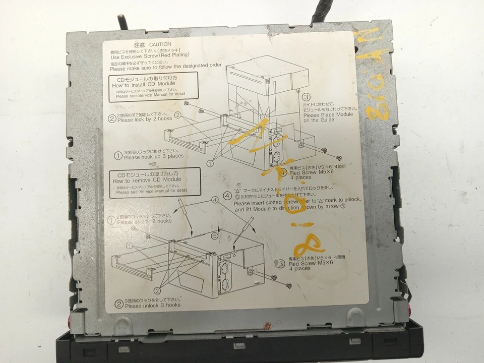 2001-2002 MAZDA 626 AUDIO EQUIPMENT RADIO AM-FM-CD OEM, 638-50942 - Image 3 of 4