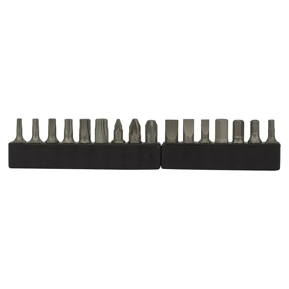 STANLEY 1-89-033 1/4" Drive 6 PT Socket and Bit Mechanic Tool Kit Silver 35 Pcs - Image 4 of 4