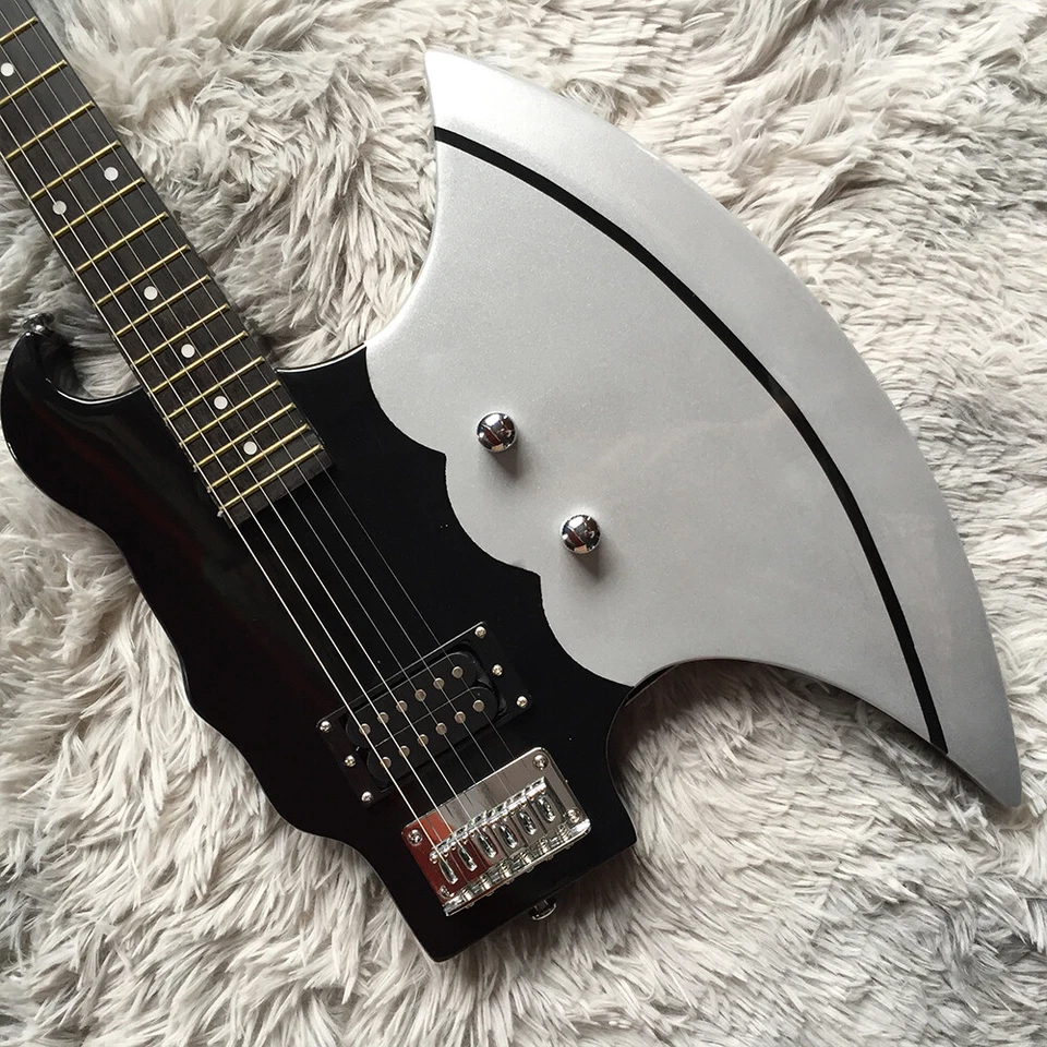 特殊斧形电吉他金属灰色H拾音器镀铬五金件 — 第 2/4 张图片