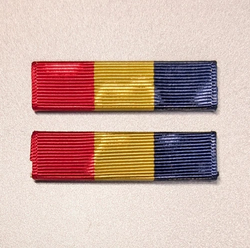 CORRECT COLORS Texas Faithful Service  Medal Ribbons -Moiré-Made in USA-Set of 2