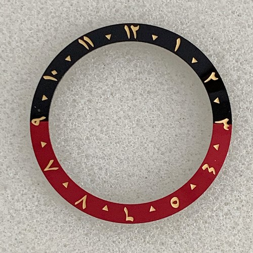 38mm Arabic Numerals Dual-color Watch Bezel Insert Replacement fit 40mm Case - Picture 9 of 43