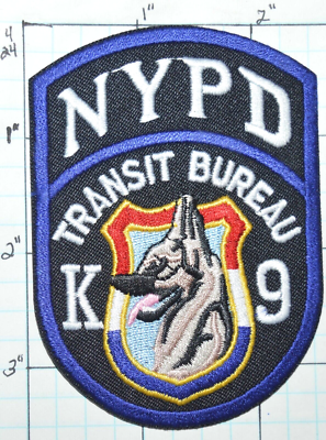 NEW YORK CITY TRANSIT BUREAU K9 POLICE DEPT PATCH | eBay