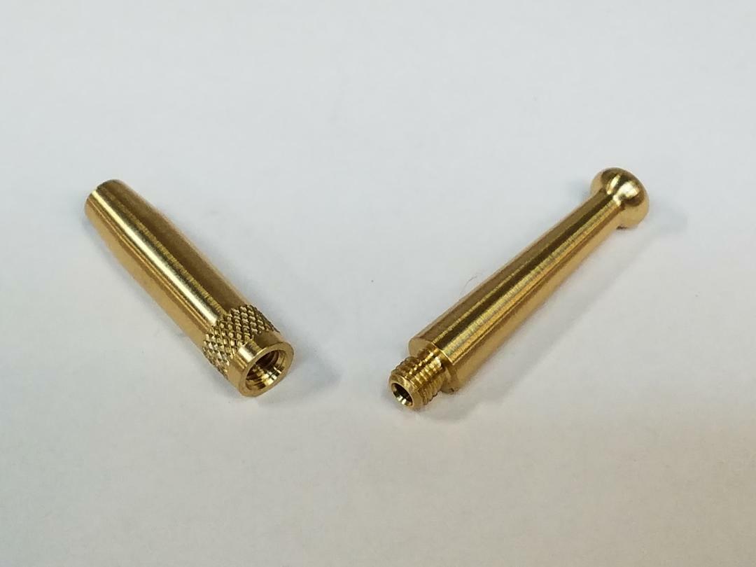 1 Real Brass Metal One Hitter Pipe Dugout Bat 3" Made In Usa !! Tobacco - Foto 8