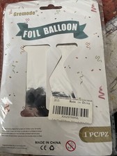 Anagram Balloons Letter K Foil Mylar Balloon 26  X 33  Silver New  