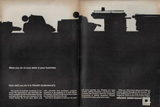 1966 Olivetti Underwood Business Machines Typewriters Adding VINTAGE PRINT AD