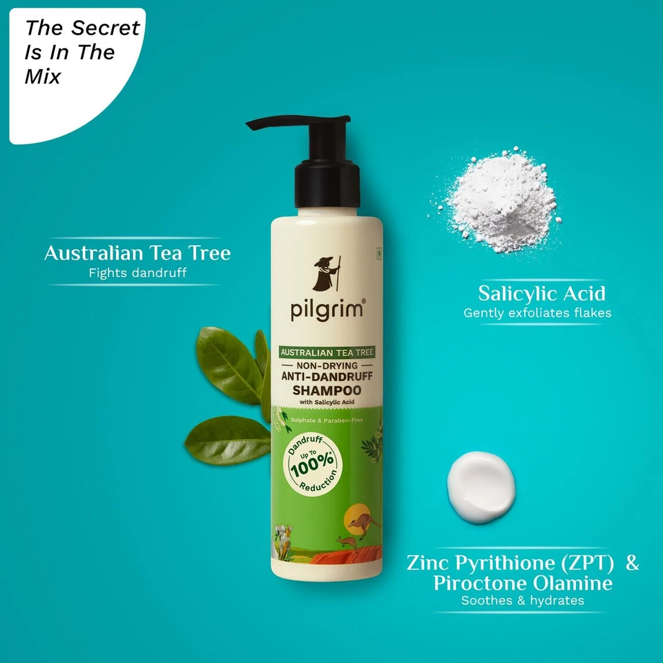 Pilgrim Australian Tea Tree Shampoo antiforfora non essiccante 200 ml - Immagine 2 di 4