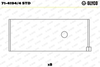 Glyco 71-4194/4 STD Pleuellager FüR Hyundai KIA Mitsubishi