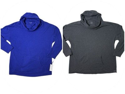 Two Calvin Klein Performance Women's Plus Cowl Neck Drop-Shoulder Pullover