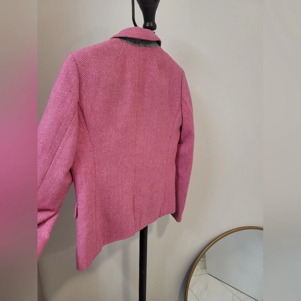J. Blazer Crew Pink Herringbone Tweed Talla 2 Foto 4 de 4