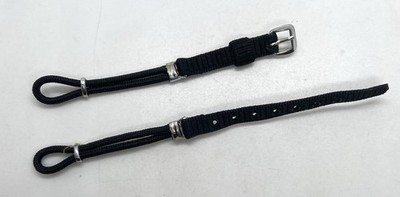 NEW VTG LADIES Watchband Black Nylon Loop End With Buckle Totally Adjustable