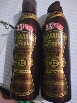 Hawaiian Tropic Protective Tanning Dry Oil Lot Of 2 2000 New