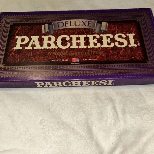 Milton Bradley Deluxe Parcheesi, Vintage Board Game, 1989, *99% Complete*