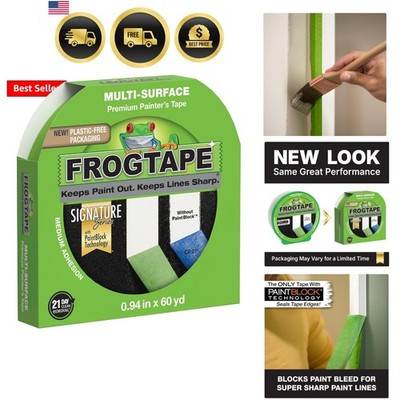 Multi-Surface Painter's Tape with PAINTBLOCK, 1 in Wide 0.94 in x 60 yd, Quic...