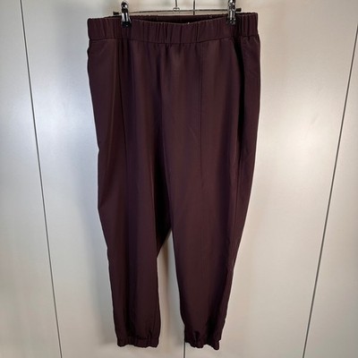 RBX Womens Lg Plum/Purple Athletic Pull On Joggers Elastic Waist Gym Athleisure
