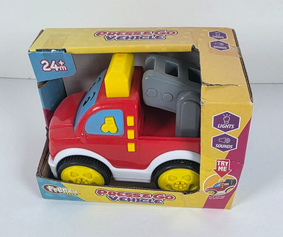 Frenzy Toyz Press & Go Vehicle Kids Toy Red Truck with Lights and Sounds