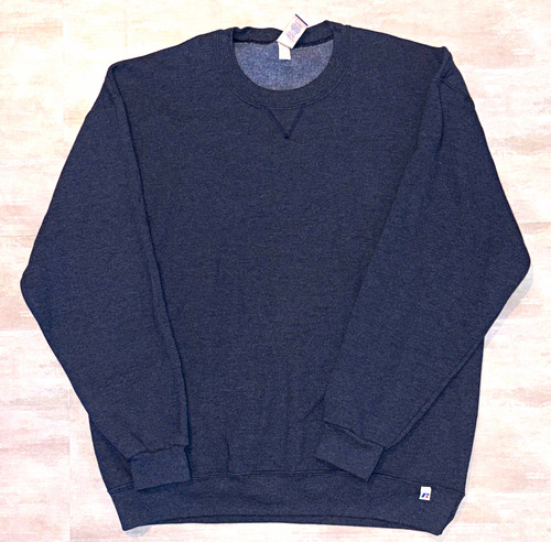 Russell Athletic Dri-Power Men's Gray Pullover Crewneck Fleece Logo XLT Tall