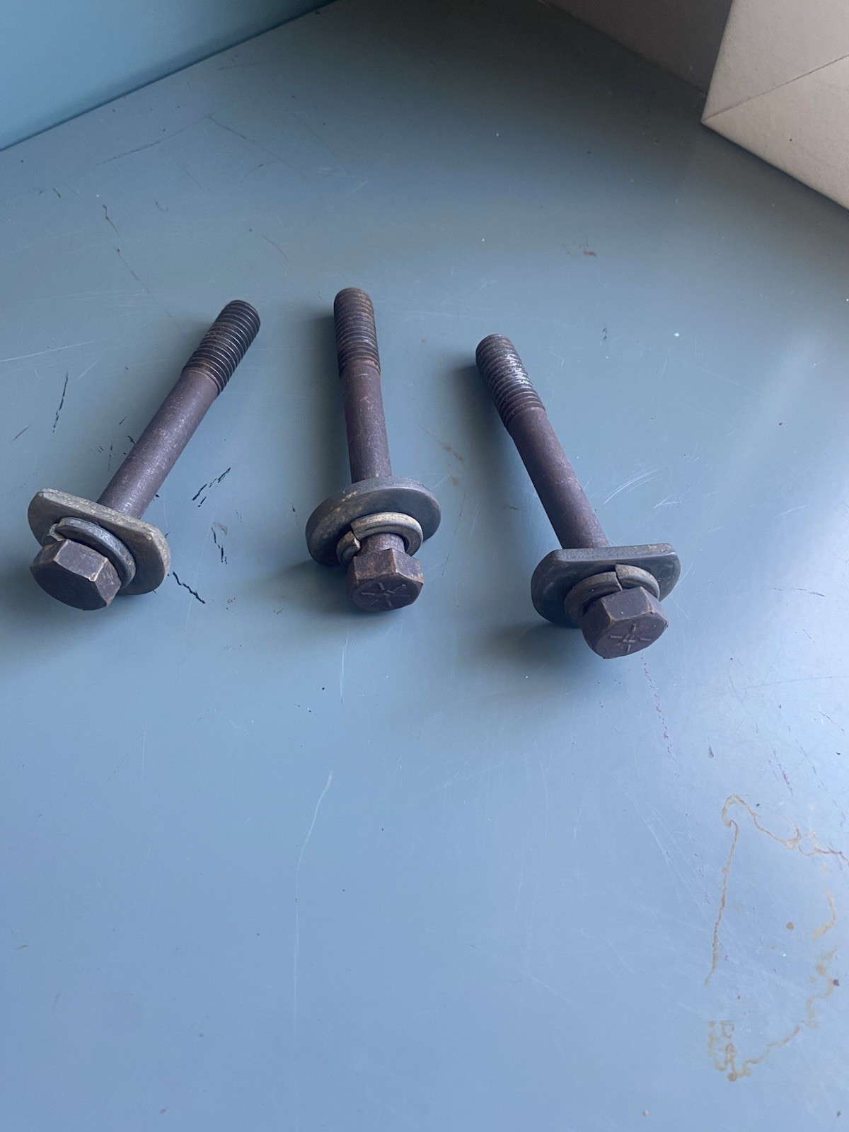 1967 1968 1969 1970 Mustang GT Mach1 Boss Shelby Cougar ORIG STEERING BOX BOLTS  thumbnail 3