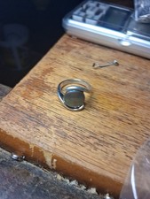 Vintage Sterling Silver Abalone Mother of Pearl, Ring - Size 9