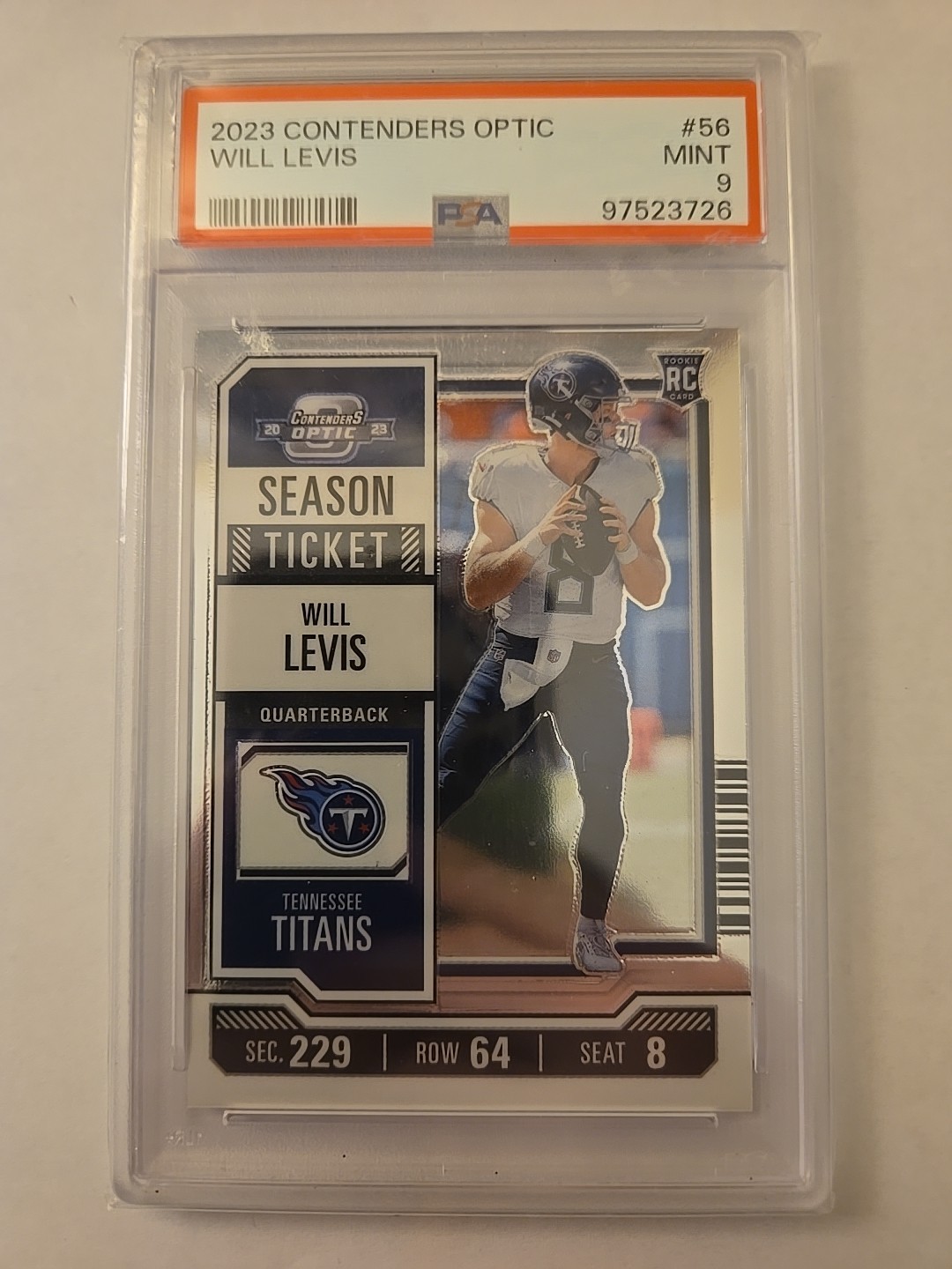 2023 Panini Contenders Optic - Season Ticket Will Levis #56 (RC)