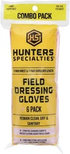 Hunters Specialties Field Dressing Gloves Combo 6 Count (Pack of 1), Orange 