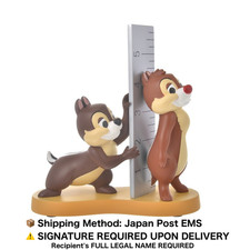 Disney Store Japan Chip  Dale Resin Figure - Chip Checking Height w/ Ruler Dale