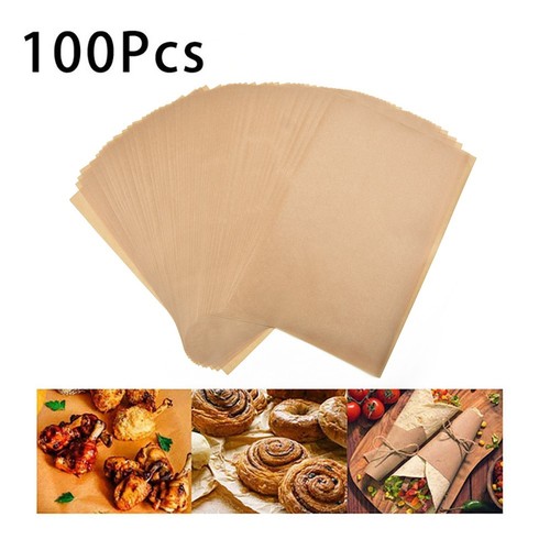 100pcs NonStick Cookie Sheet Parchment Paper Baking Sheets Pan Line Oil Paper - Picture 16 of 24