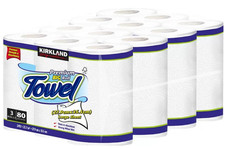 Kirkland Signature Kitchen Roll Towel 2 Ply Large 80 Sheets Per Rolls 3 to 24 Pk