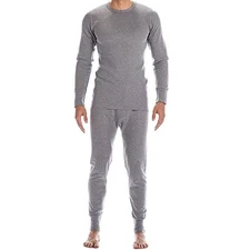 2 Piece Men Thermal Sets, Base Layer Long Johns Underwear, Top & Bottom, Cotton