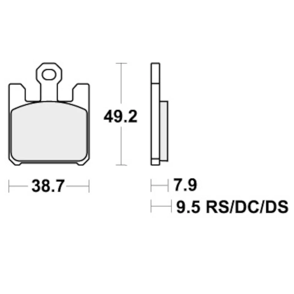 Pastilhas de freio para SUZUKI VZ 1600 M1600 MARAUDER 2005 dianteiro duplo carbono RR SBS - Imagem 2 de 4
