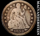 1853 Seated Liberty Dime - Scarce  Better Date  No Reserve  #J7940