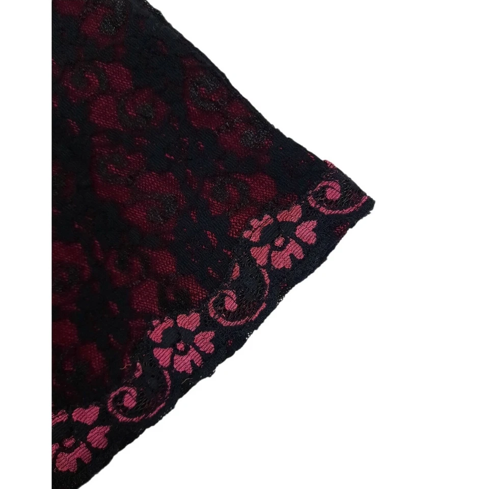 Little Mass Tank Top Girls 14 Black Purple Lace Camisole Rhinestone Y2K Made USA - Image 4 of 4