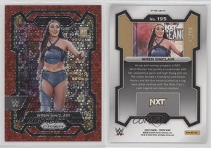 2024 Panini Prizm WWE Red Under Card Prizm /99 Wren Sinclair #195 Rookie RC