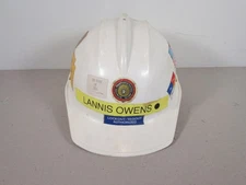 Vintage Bullard 3 Rib Hard Boiled Hard Hat 302RT IBEW Stickers Decorated