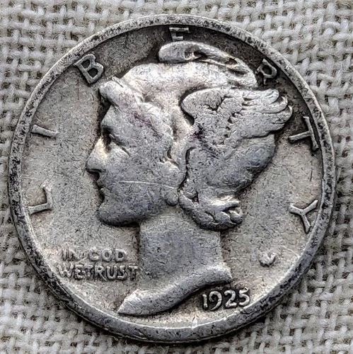 1925 Mercury Dime VG : Very Good, Valuable Date (Only 3,000 Left) - .9 Fine