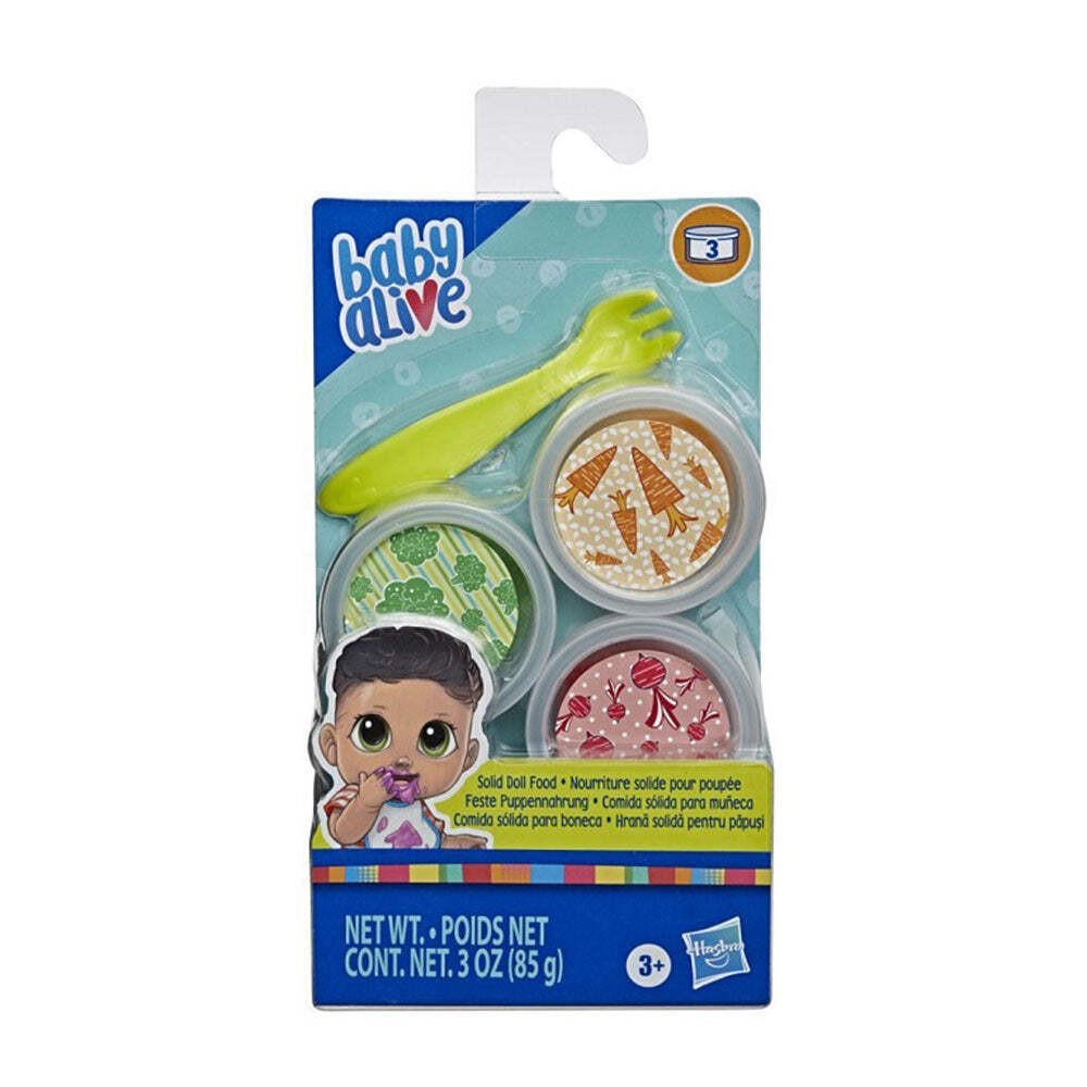Baby Alive – poupée solide, alimentation avec fourchette, accessoires de jouets
