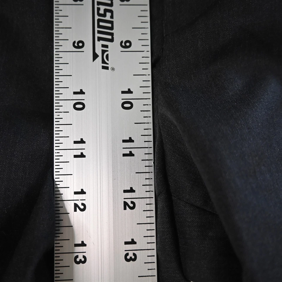 Vtg Bill Blass 34x32 Charcoal Gray 100% Wool Flat Front Classic Mens Pants - Image 3 of 4