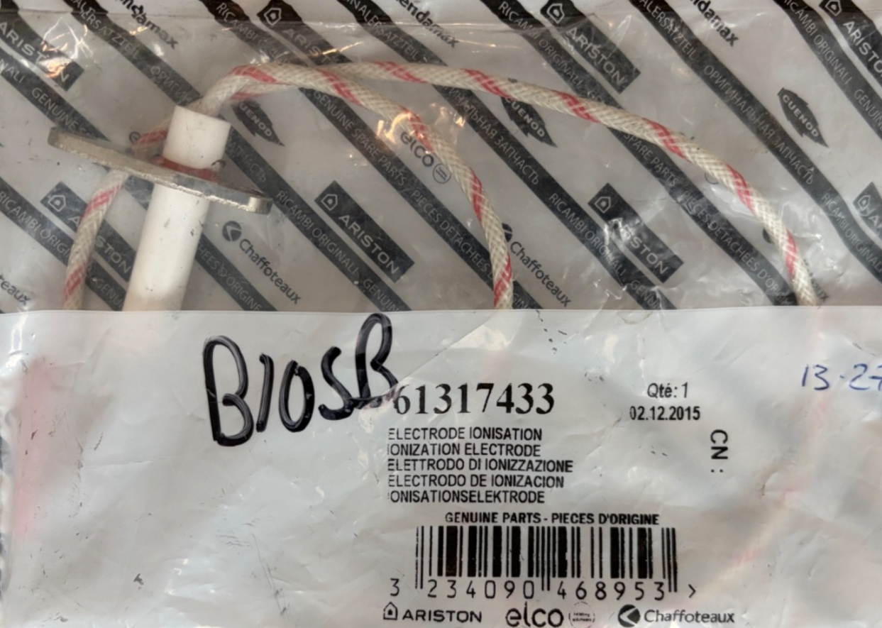 Chaffoteaux Ariston Combi A 24 30 MFFI Ionisation Electrode 61317433 New Genuine