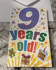 Happy 9th Birthday 9 Years Old Wishes Come True 5”x7.75” Stockwell Greeting Card