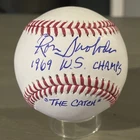 Ron Swoboda Signed Baseball Mets (Inscriptions 1969 W.S. CHAMPS/THE CATCH JSA