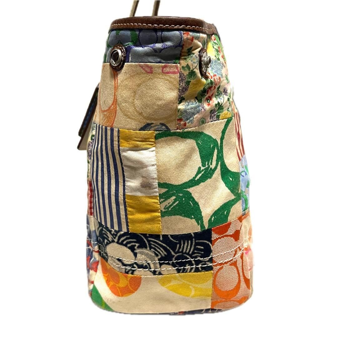 A4 compatible COACH patchwork tote bag canvas B59… - image 5
