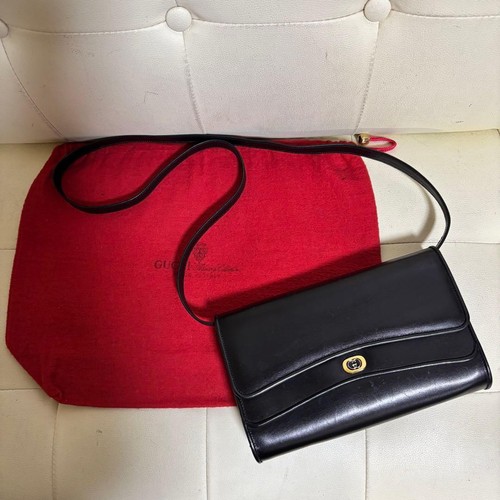 GUCCI Old Gucci 3WAY Leather Bag Versatile Shoulder Clutch Handbag