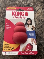 KONG Classic Red Small Durable Natural Rubber...